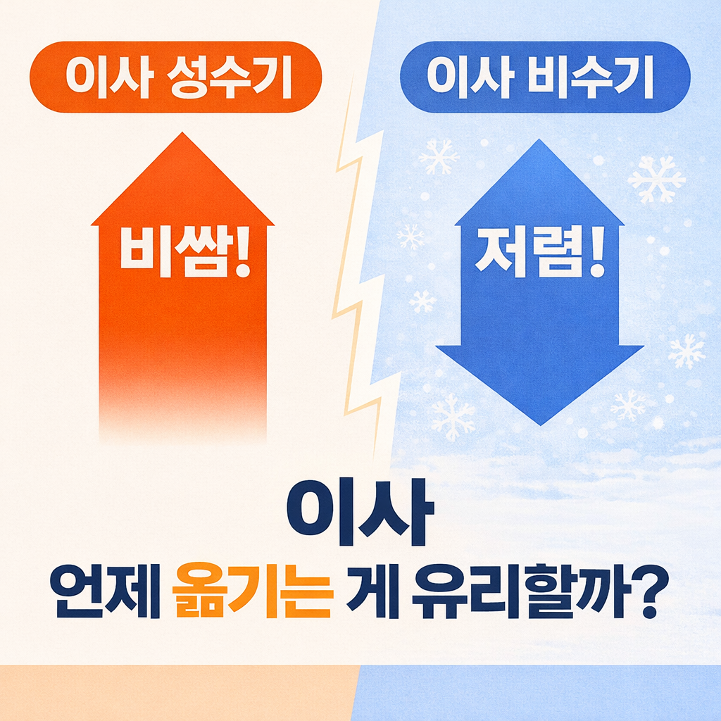 이사 성수기 비수기 차이, 언제 옮기는 게 가장 유리할까